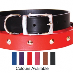 Beau Pets - Deluxe Studded Leather Collar - Black