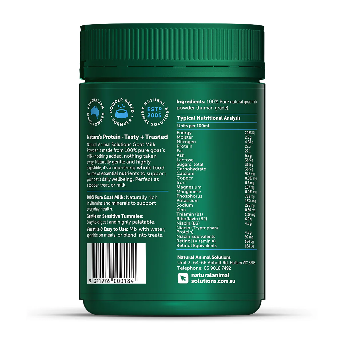 Natural Animal Solutions - Goat Milk Powder - Image 3