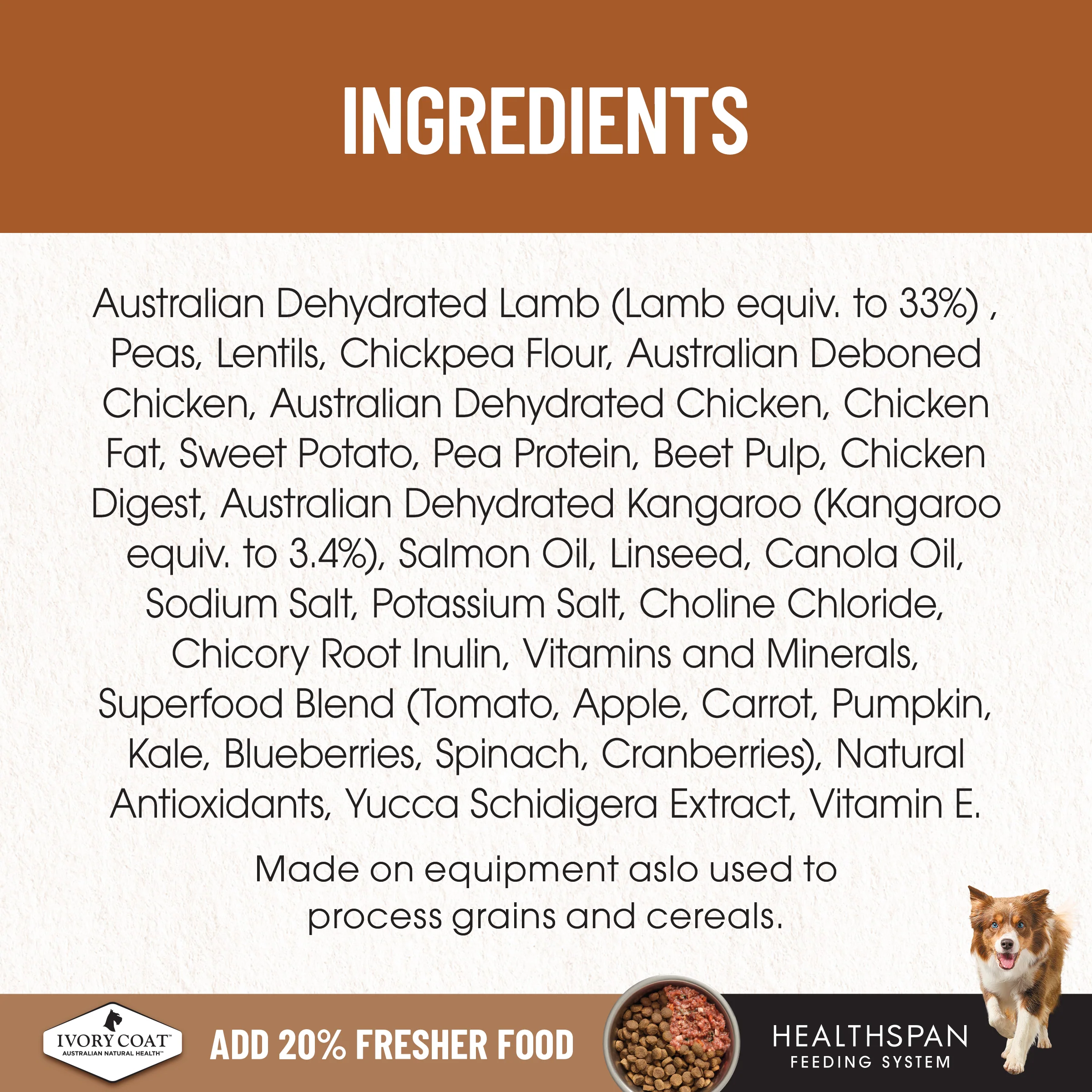 Ivory Coat - Adult Dog - GRAIN FREE - Lamb & Kangaroo - Image 6