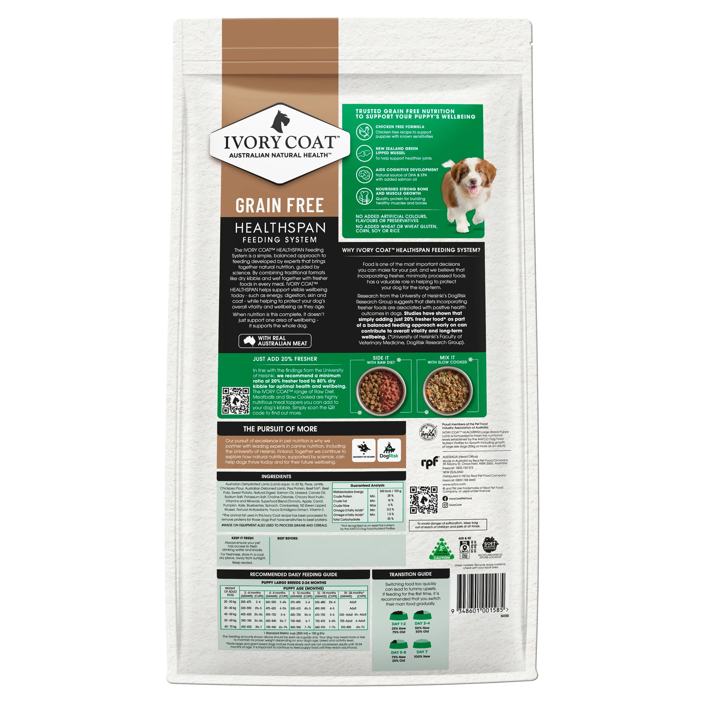 Ivory Coat - Puppy - GRAIN FREE - Large Breed - Lamb - Image 3