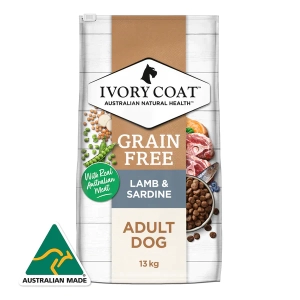 Ivory Coat - Adult Dog - GRAIN FREE - Lamb & Sardine