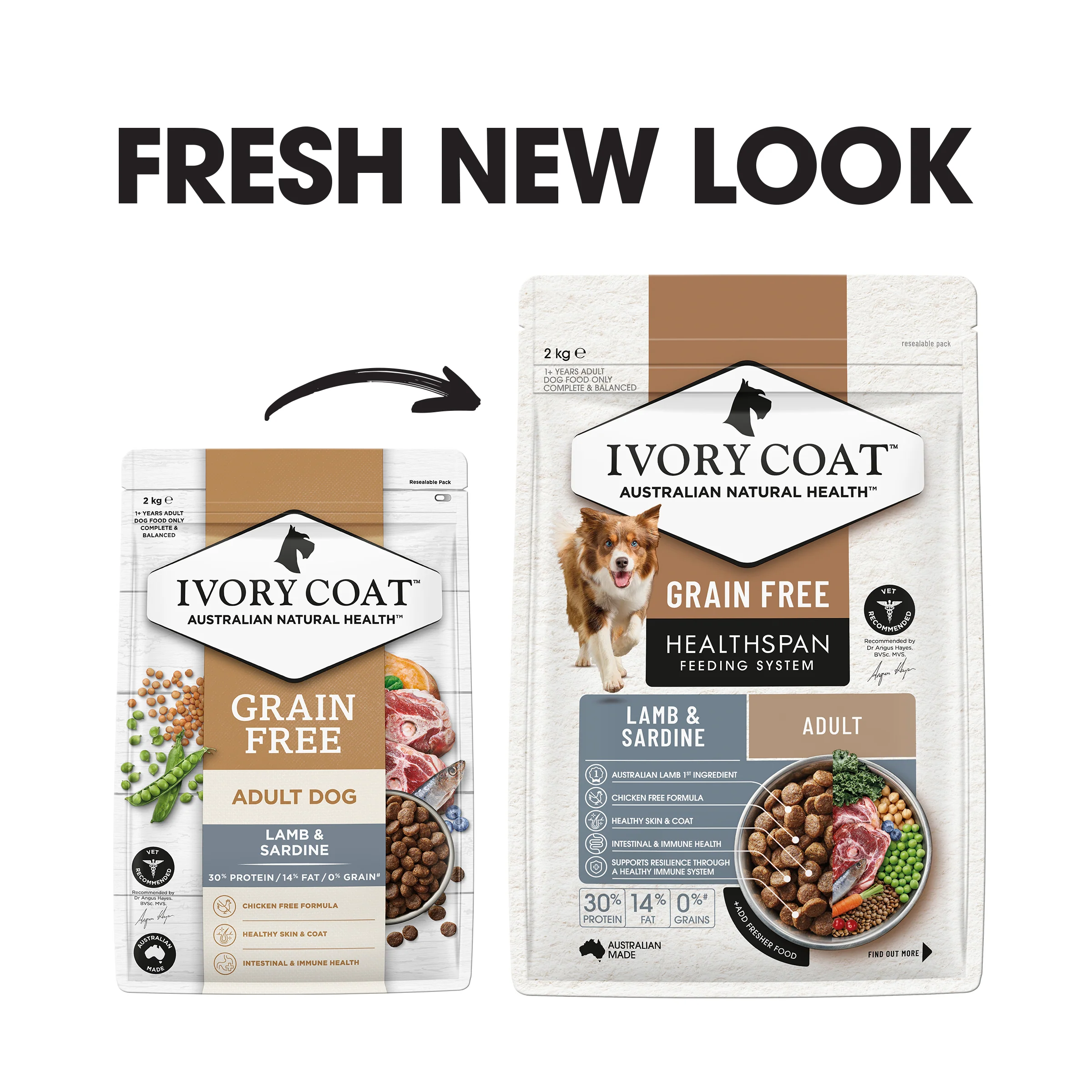 Ivory Coat - Adult Dog - GRAIN FREE - Lamb & Sardine - Image 2