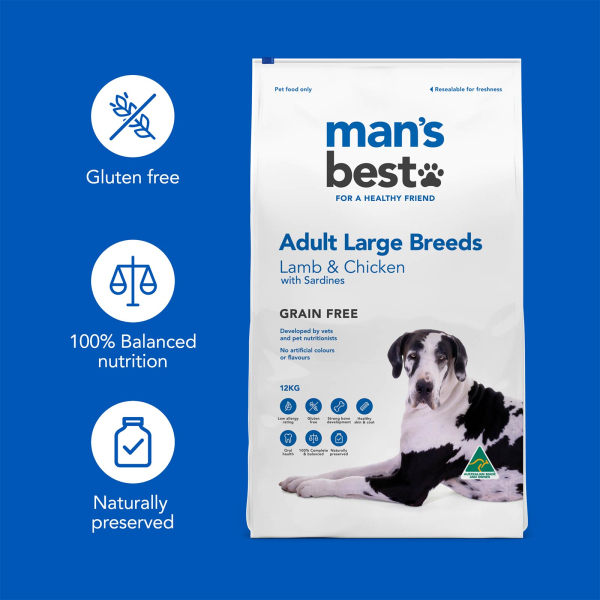 Man's Best - Adult Large Breeds - GRAIN FREE - Lamb & Chicken with Sardines - Image 4