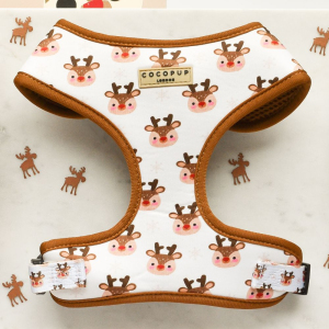 Cocopup London - Adjustable Neck Harness - Ralphie Reindeer