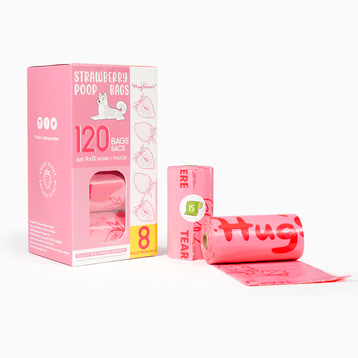 Hugsmart - Strawberry Poop Bags - Image 2