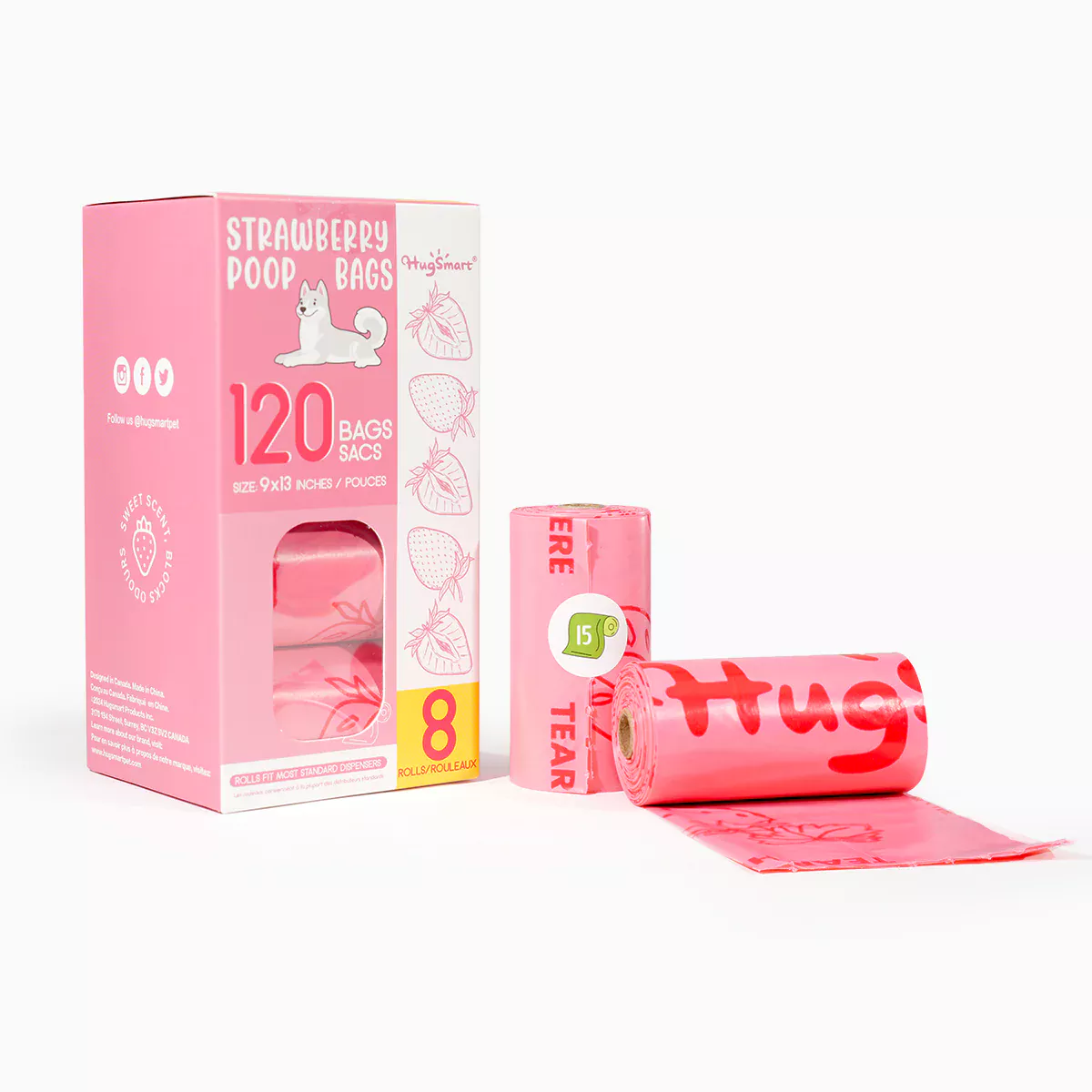 Hugsmart - Strawberry Poop Bags - Image 2