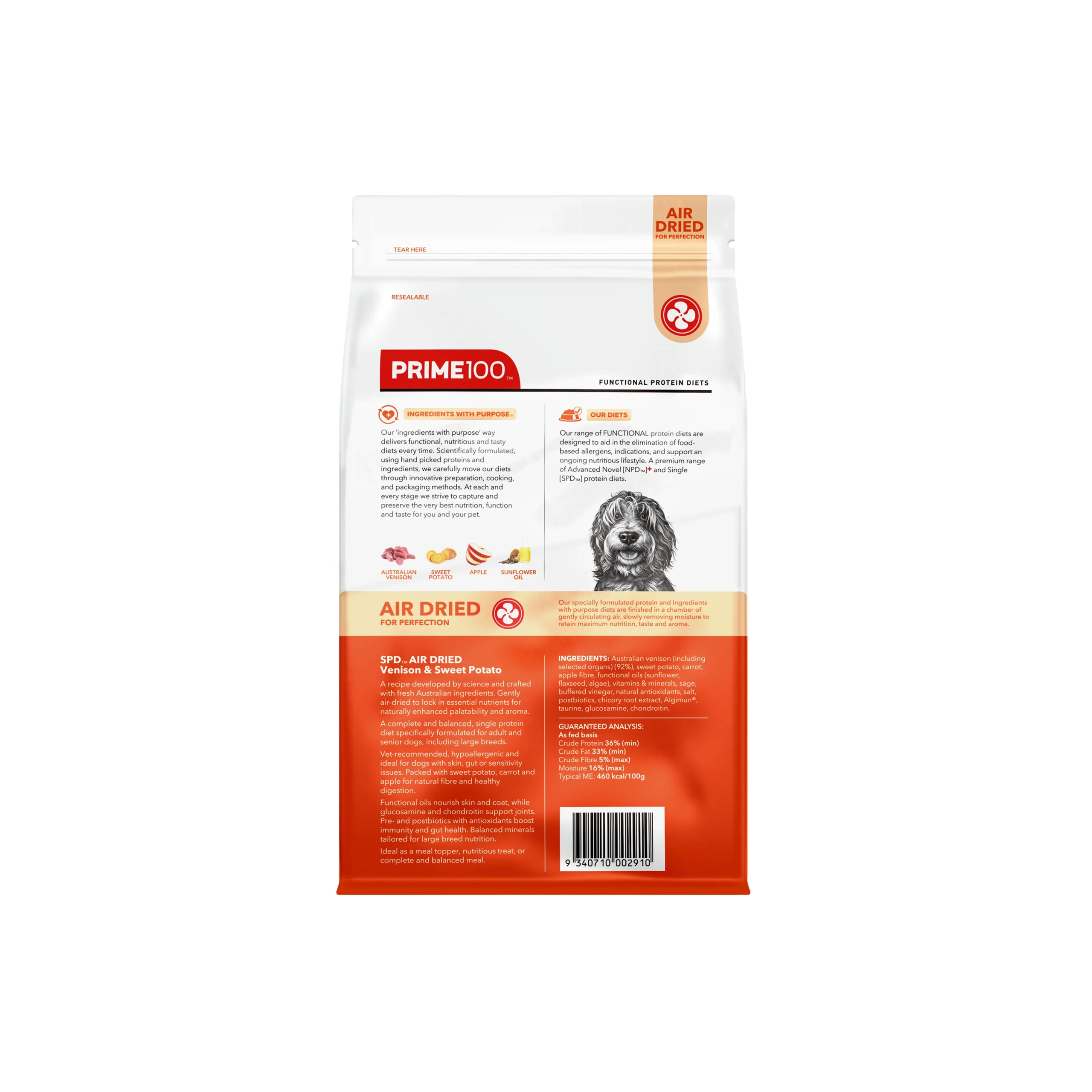 Prime100 - SPD Air Dried - Venison & Sweet Potato - Image 7
