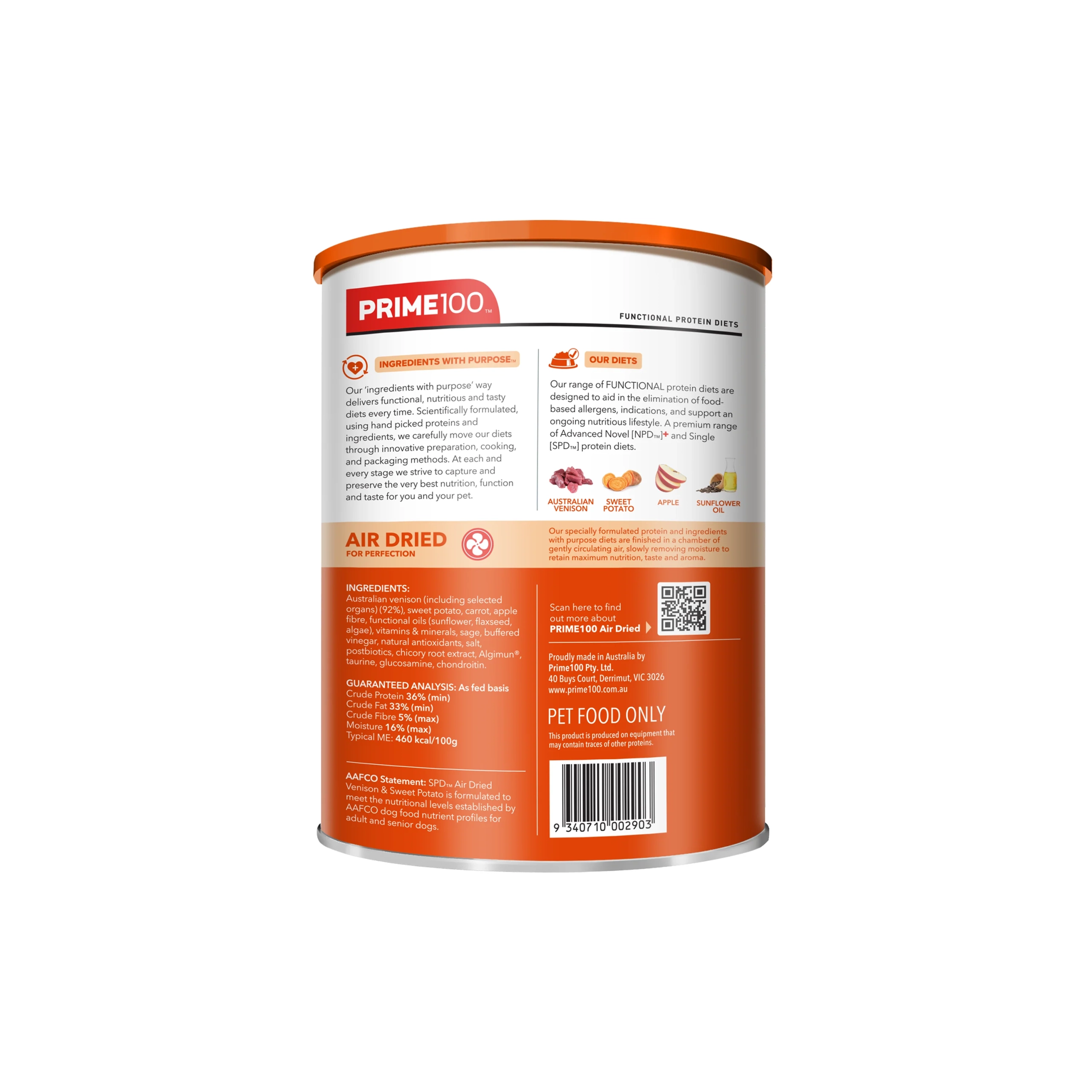 Prime100 - SPD Air Dried - Venison & Sweet Potato - Image 9