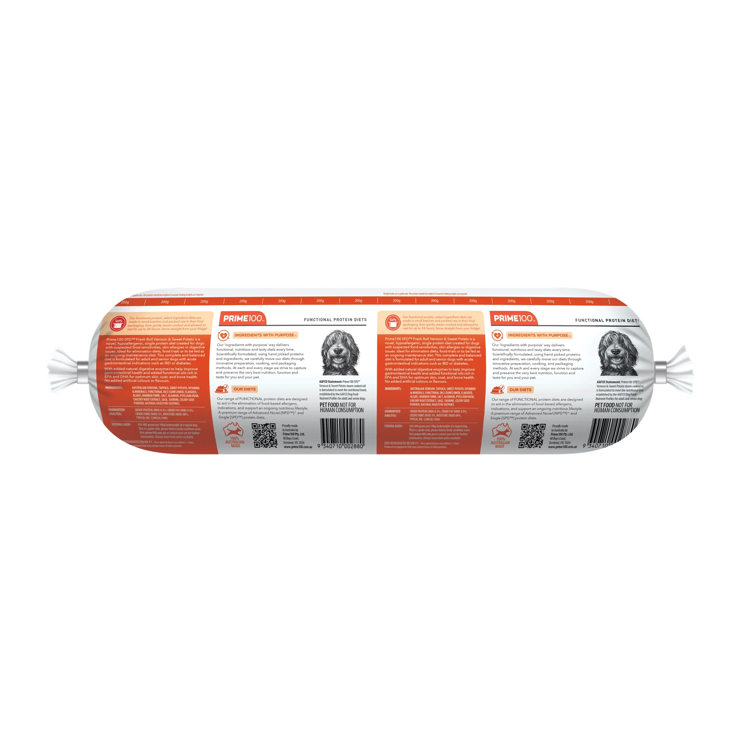 Prime100 - SPD Venison & Sweet Potato - Fresh Roll - Image 3
