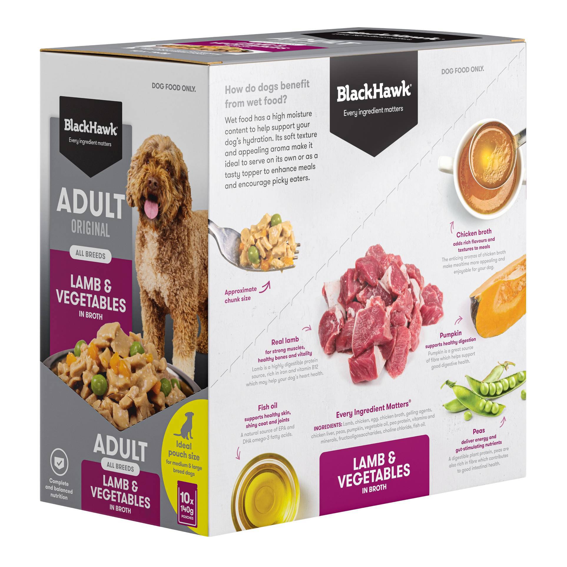 Black Hawk - Wet Food Pouches - Adult Dog - Lamb & Vegetables - Image 6