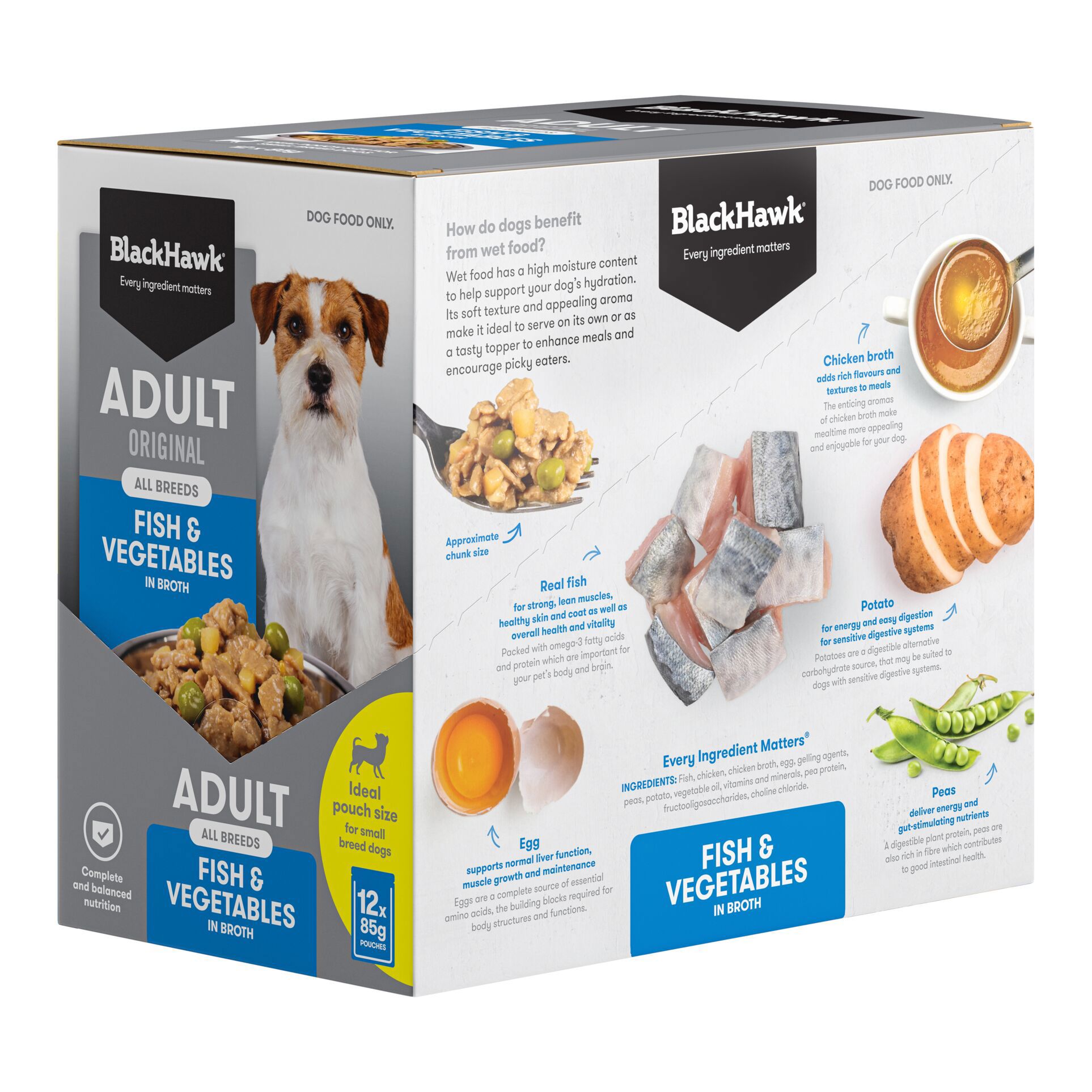 Black Hawk - Wet Food Pouches - Adult Dog - Fish & Vegetables - Image 9
