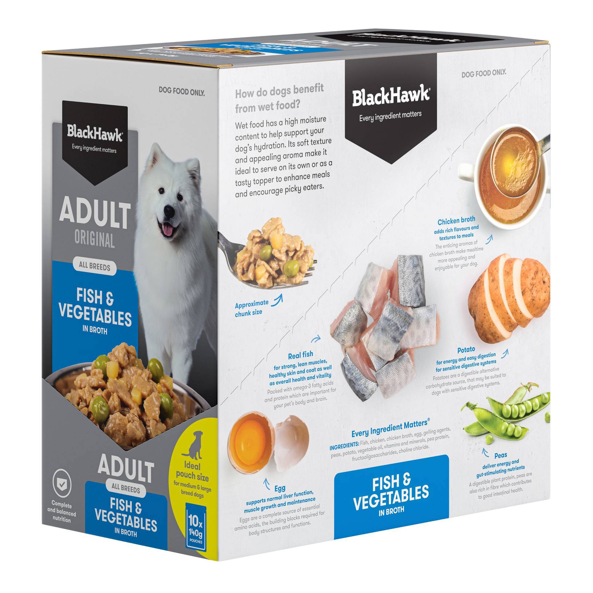 Black Hawk - Wet Food Pouches - Adult Dog - Fish & Vegetables - Image 6