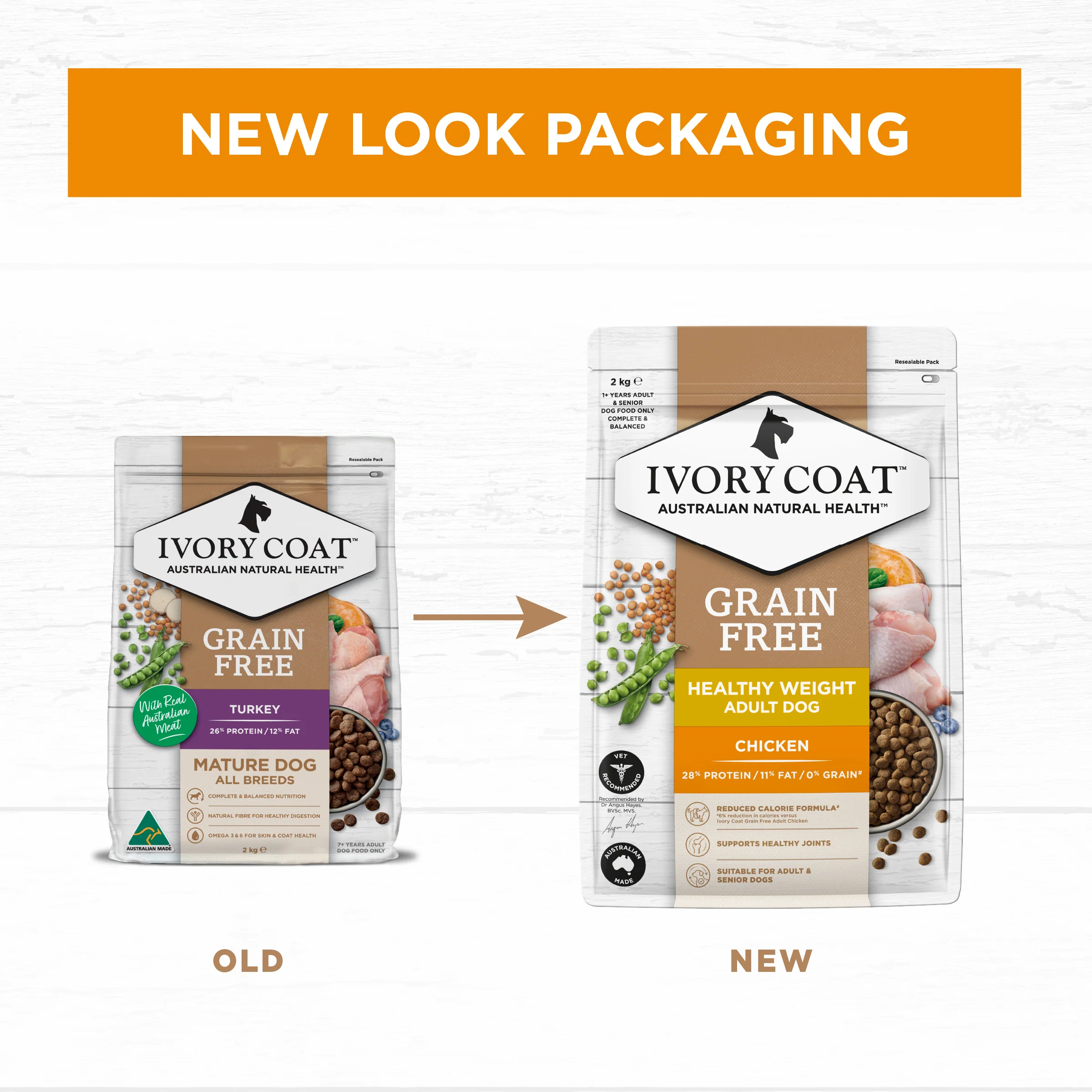 Ivory Coat - Healthy Weight Adult Dog - GRAIN FREE - Chicken