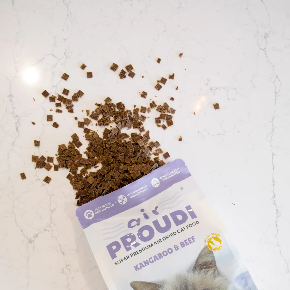 Proudi - Super Premium Air Dried Cat Food - Kangaroo & Beef - Image 2