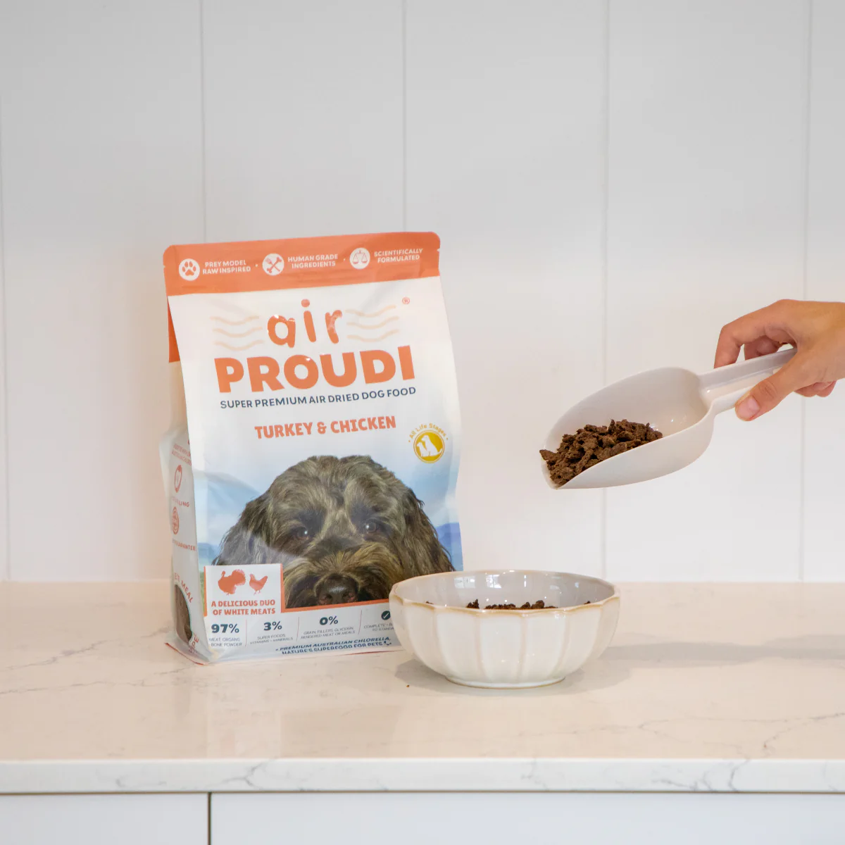 Proudi - Super Premium Air Dried Dog Food - Turkey & Chicken - Image 2