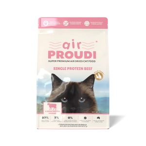 Proudi - Super Premium Air Dried Cat Food - Single Protein Beef