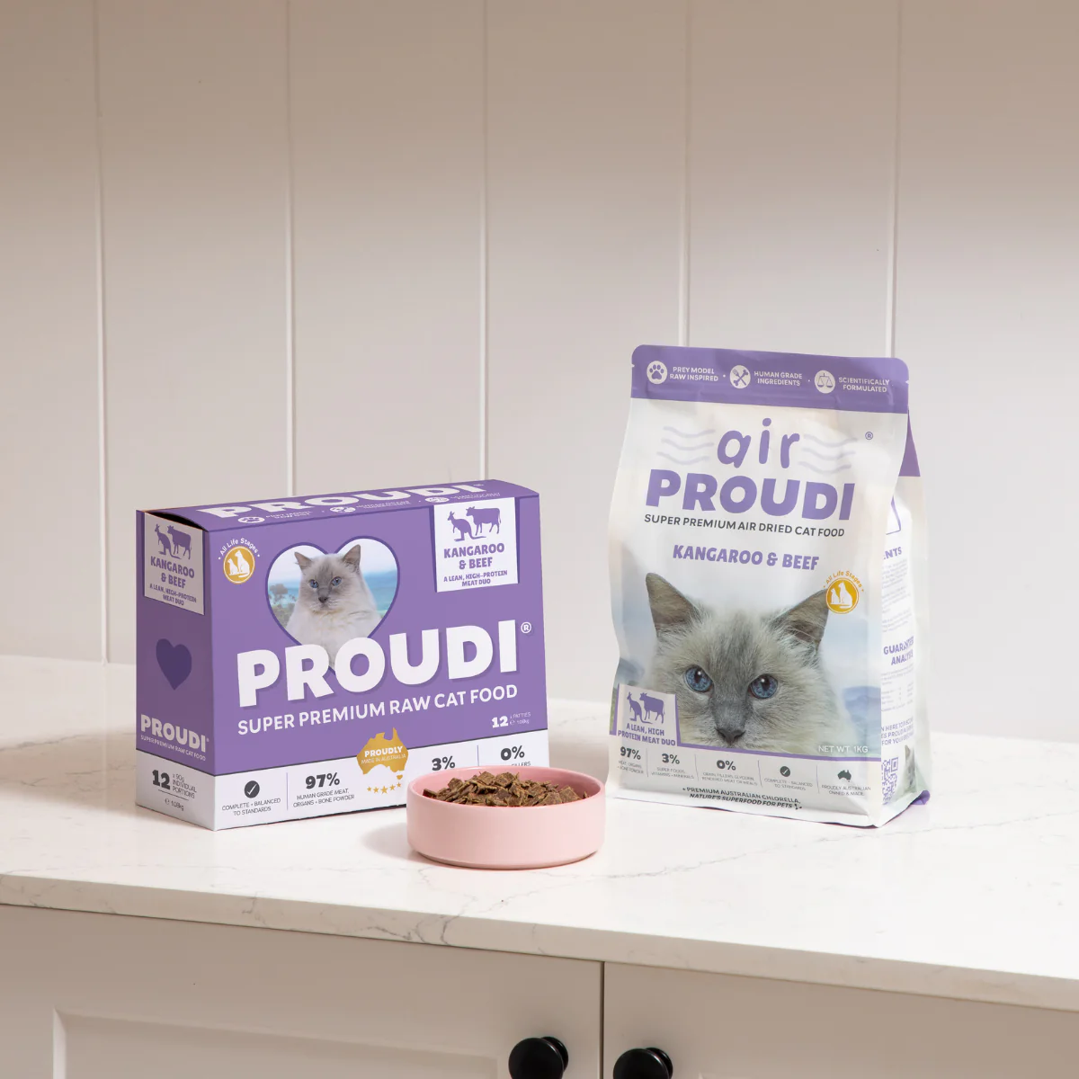 Proudi - Super Premium Air Dried Cat Food - Kangaroo & Beef - Image 3