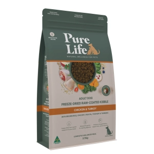 Pure Life - Adult Dog - Freeze-Dried Raw Coated Kibble - Chicken & Turkey