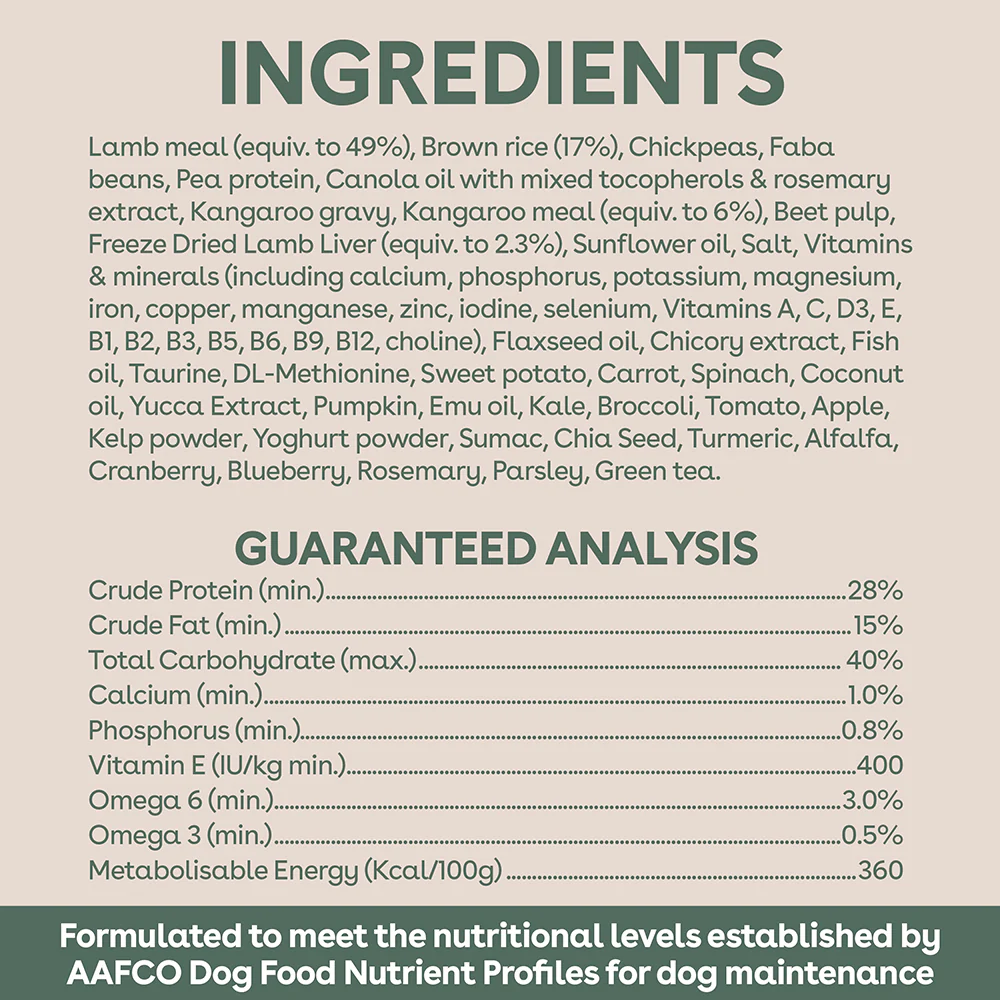 Pure Life - Adult Dog - Freeze-Dried Raw Coated Kibble - Lamb & Kangaroo - Image 10
