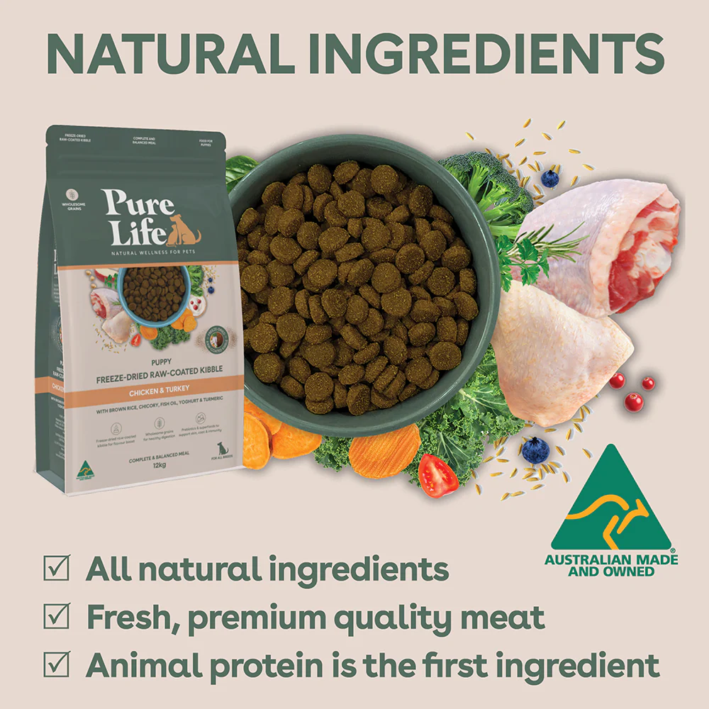 Pure Life - Puppy - Freeze-Dried Raw Coated Kibble - Chicken & Turkey - Image 11