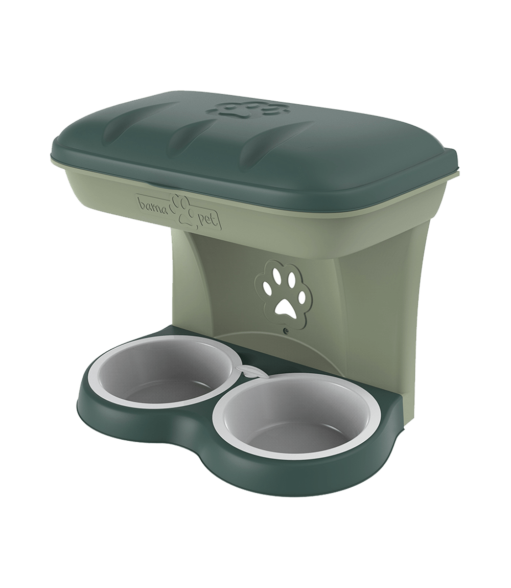 Bama - Pet Food Stand - Green