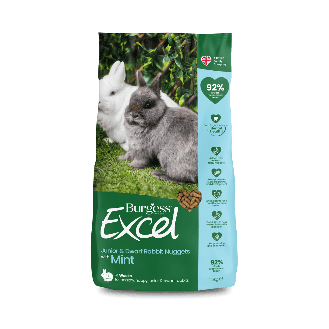 Burgess Excel - Junior & Dwarf Rabbit Nuggets with Mint