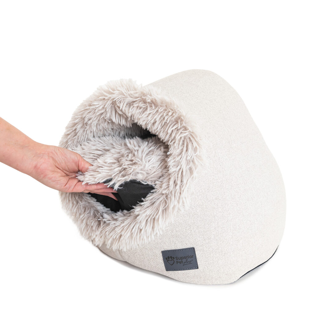 Superior Pet - Calming Pet Dome - Aspen Faux Fur - Image 4