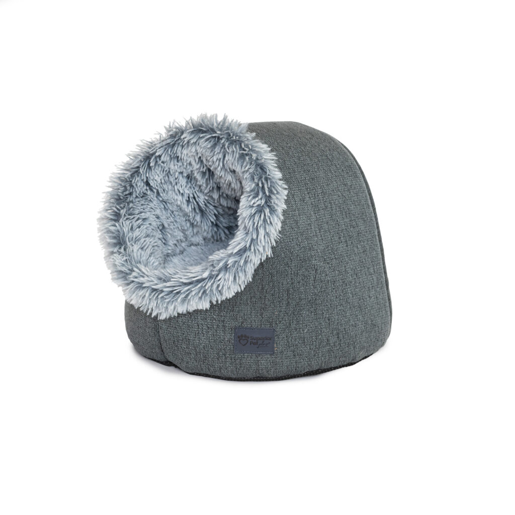 Superior Pet - Calming Pet Dome - Dove Grey Faux Fur - Image 4