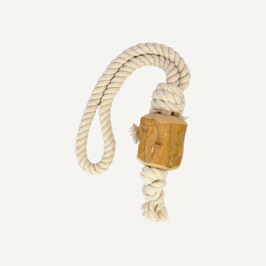 Dan & Sam - Pull and Tug - Coffee Wood Rope Toy