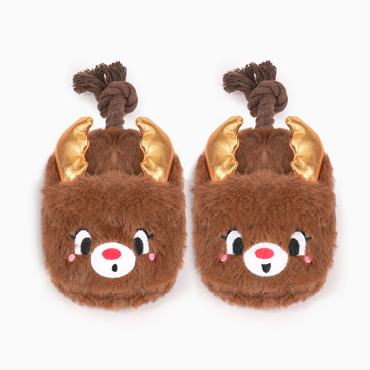 Hugsmart - Happy Woofmas - Reindeer Slippers - Image 2